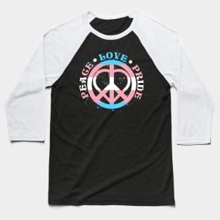 Peace Love Transgender Pride Baseball T-Shirt